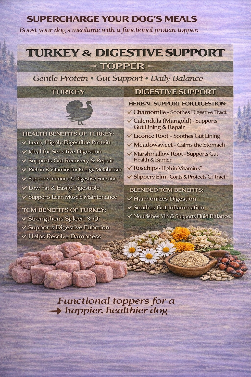 Turkey & Digestive Support Functional Topper