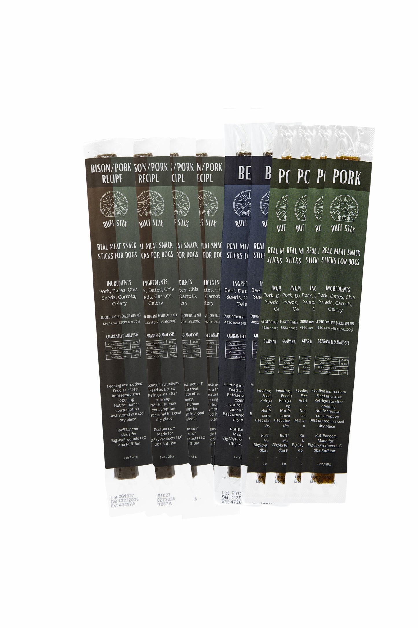 Ruff Stix® Variety Pack — High-Protein Trail Fuel for Active Dogs