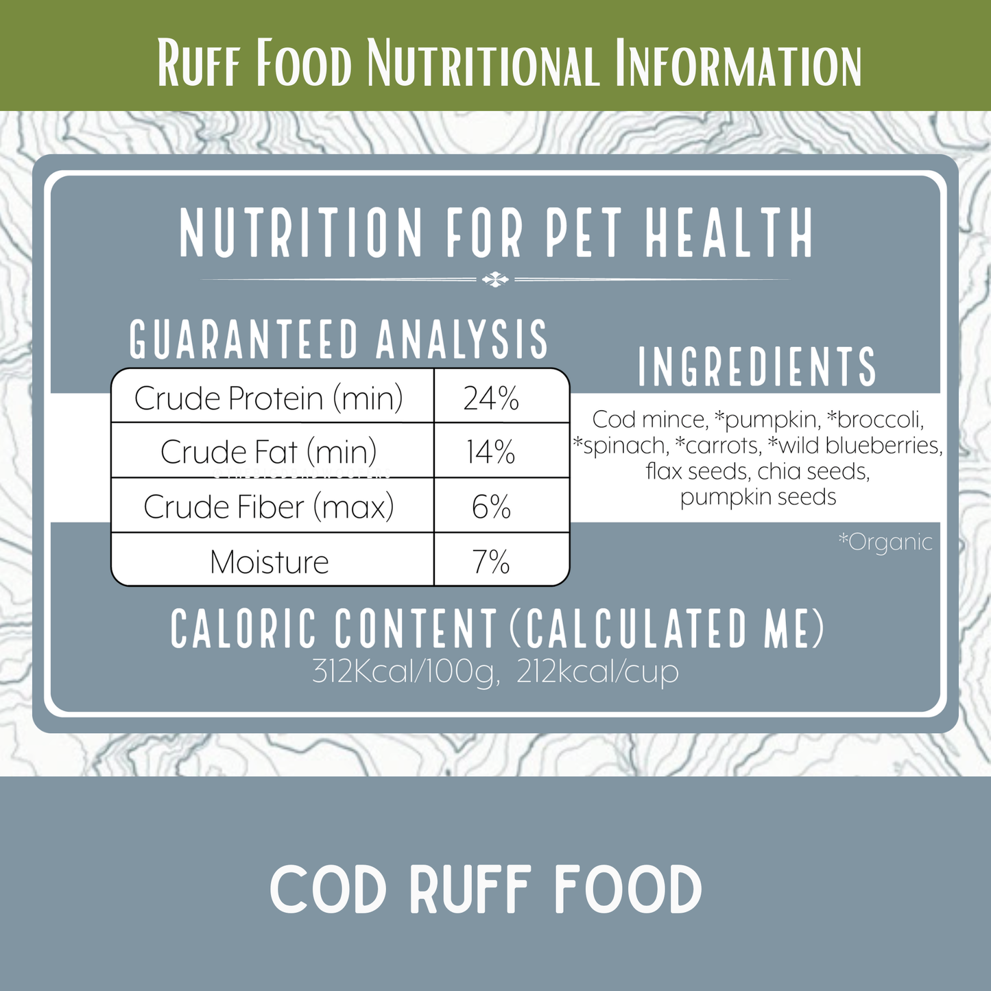 Cod Ruff Food Freeze Dried Raw Backpacking Meals