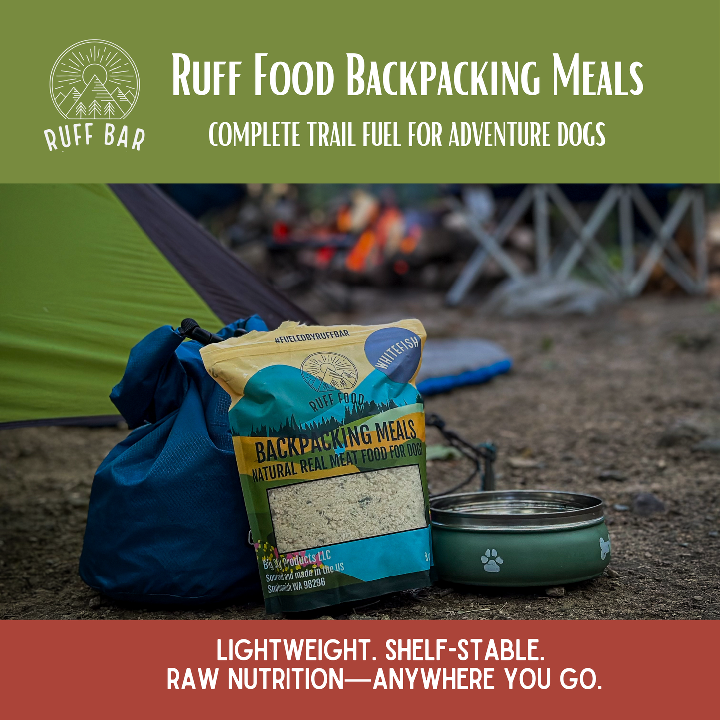 Salmon Ruff Food Freeze Dried Raw Backpacking Meals