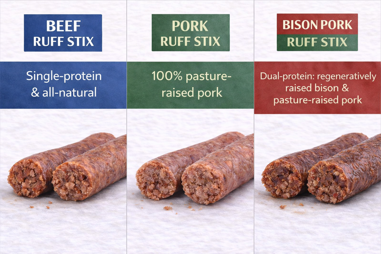 Ruff Stix® Variety Pack — High-Protein Trail Fuel for Active Dogs