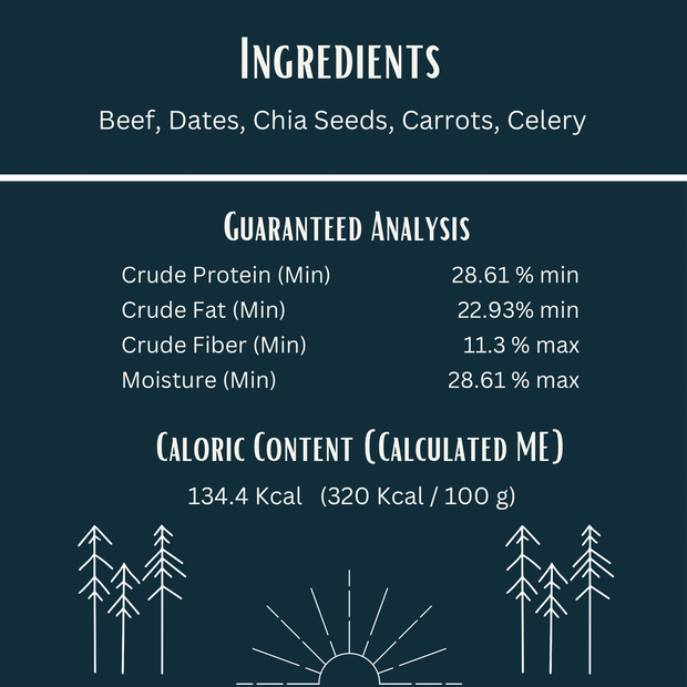 Beef Ruff Bar - Est 2016 - The First Adventure Protein Hiking Bar for Dogs