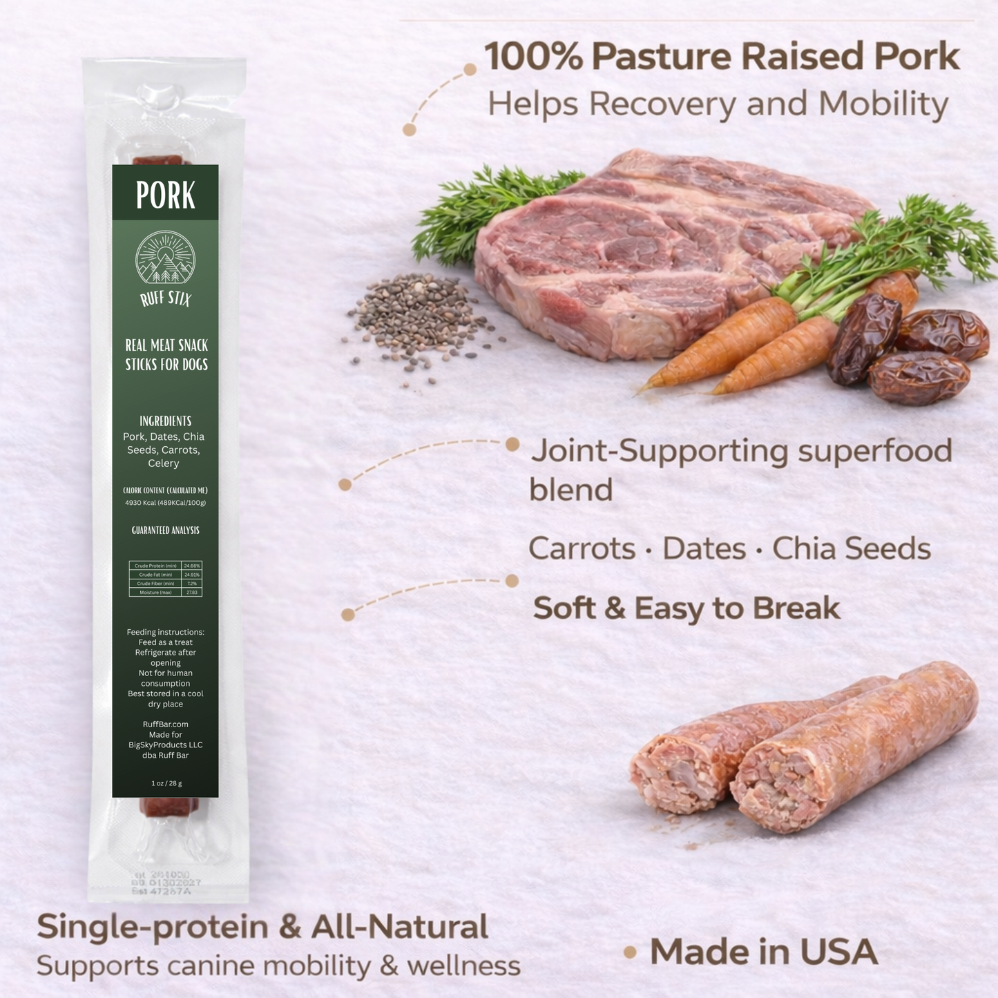 Ruff Stix® Variety Pack — High-Protein Trail Fuel for Active Dogs