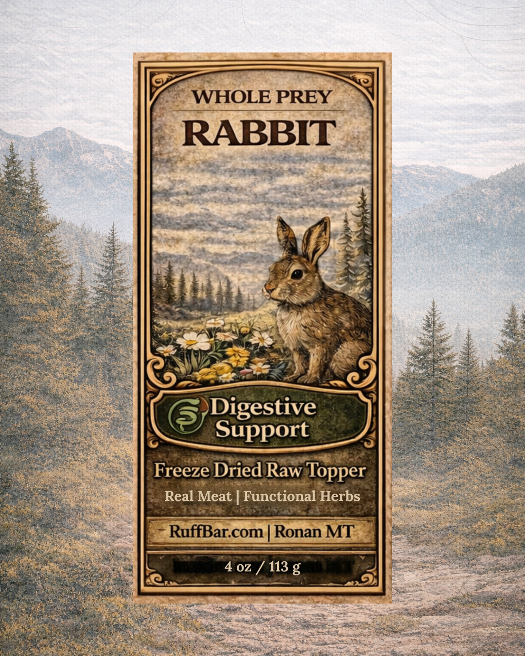 Rabbit & Digestive Support Functional Topper