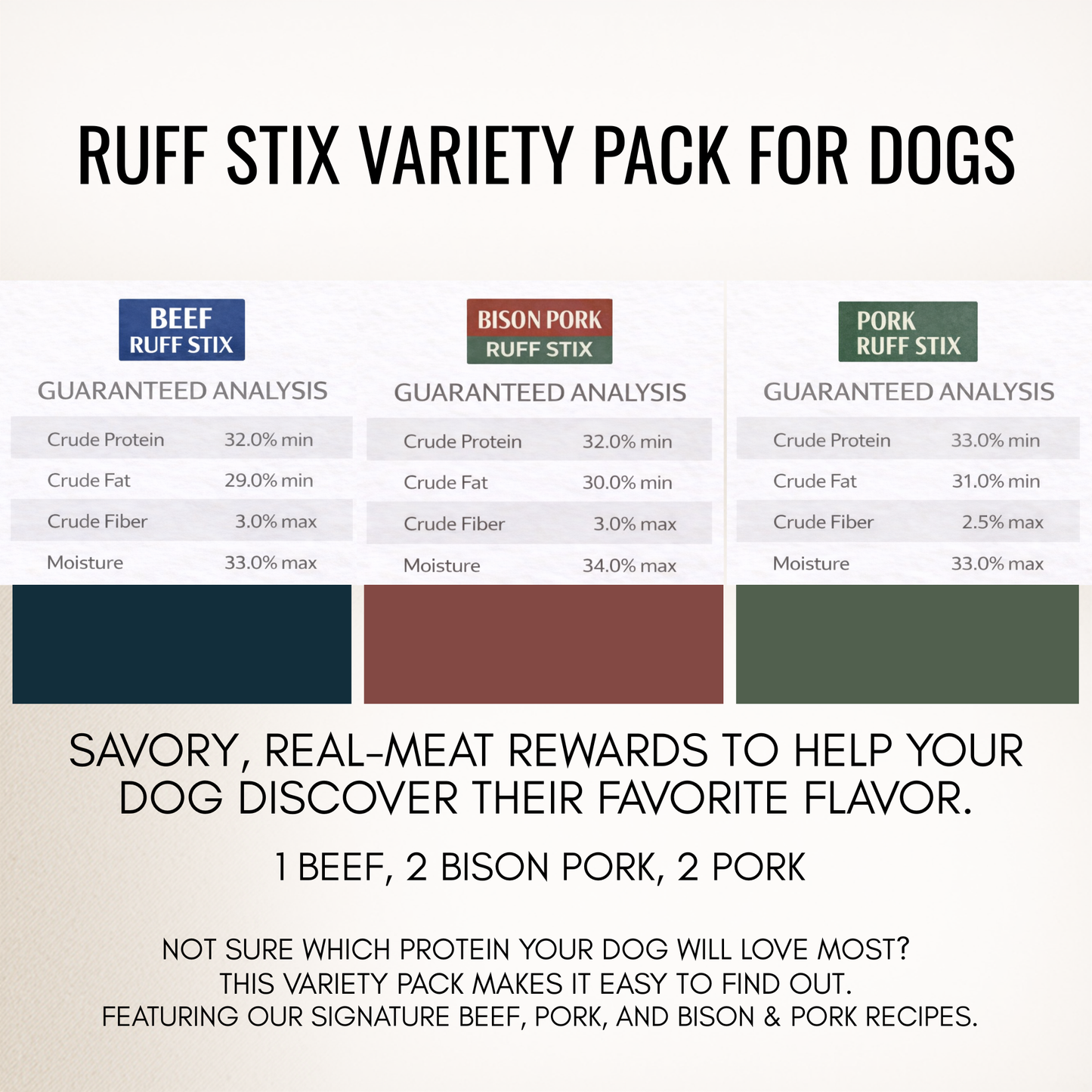Ruff Stix® Variety Pack — High-Protein Trail Fuel for Active Dogs