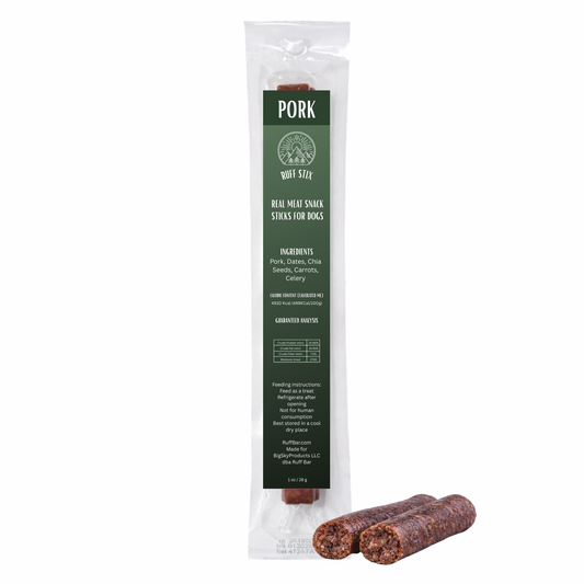 Ruff Stix® Pork — High-Protein Trail Fuel for Active Dogs