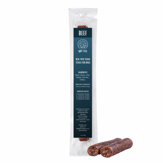 Ruff Stix® Beef — High-Protein Trail Fuel for Active Dogs