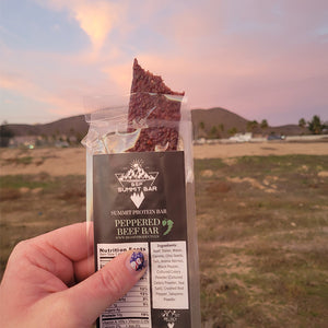 peppered Beef Summit Bar Healthy Organic Hiking Snack High Protein bar