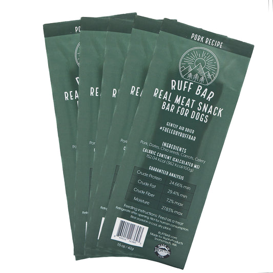Ruff Bar® Pork — High-Protein Adventure Energy Bar for Active Dogs