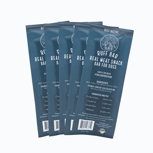 Ruff Bar® Beef — High-Protein Adventure Energy Bar for Active Dogs