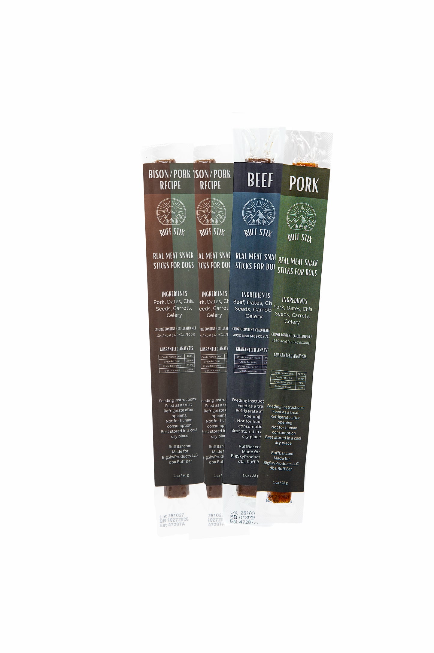 Ruff Stix® Variety Pack — High-Protein Trail Fuel for Active Dogs